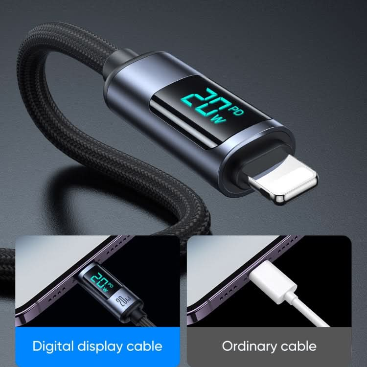 JOYROOM S-CL020A16 20W USB-C / Type-C to 8 Pin Digital Display Fast Charging Data Cable