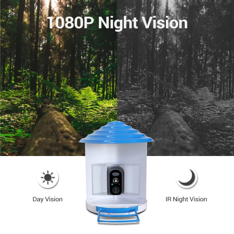 ESCAM PT389 IP66 Waterproof 2MP PIR Motion Detection Two-way Audio Night Vision WiFi Camera with AI Bird Recognition Bird Watching House