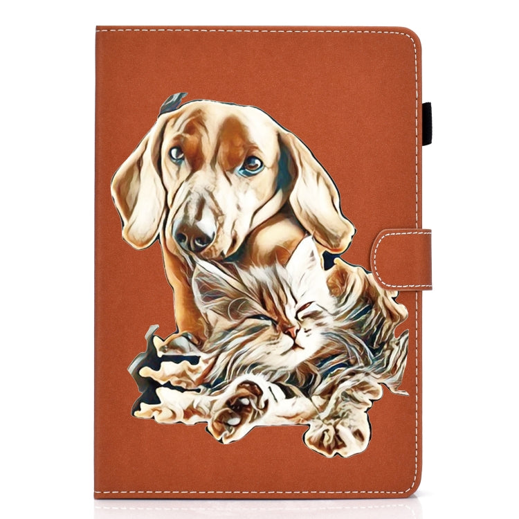 Pure Color Painting Horizontal Flip Leather Case with Card Slots & Holder & Lanyard & Sleep / Wake-up Function