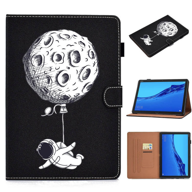 Pure Color Painting Horizontal Flip Leather Case with Card Slots & Holder & Lanyard & Sleep / Wake-up Function