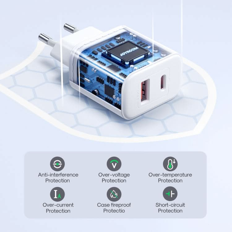 J0YROOM TCF05 20W USB+USB-C/Type-C Dual Interface Fast Charger Set