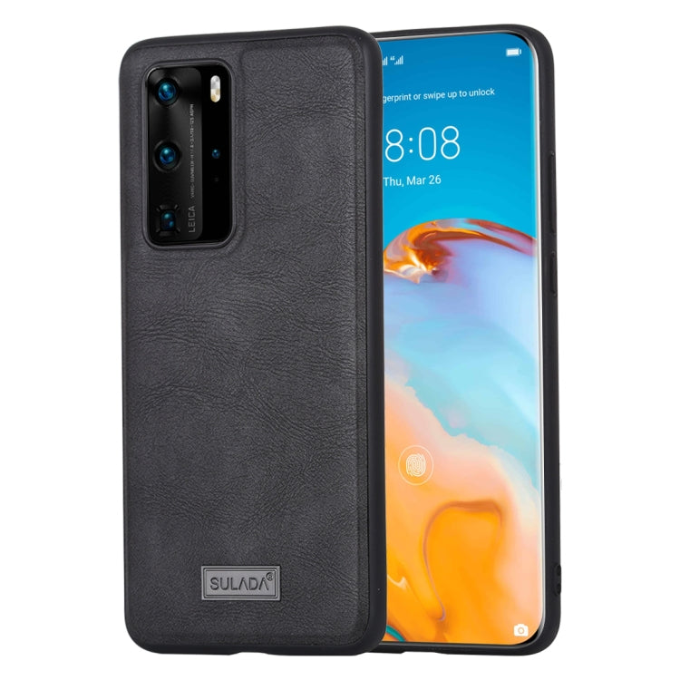 SULADA Shockproof TPU + Handmade Leather Protective Case