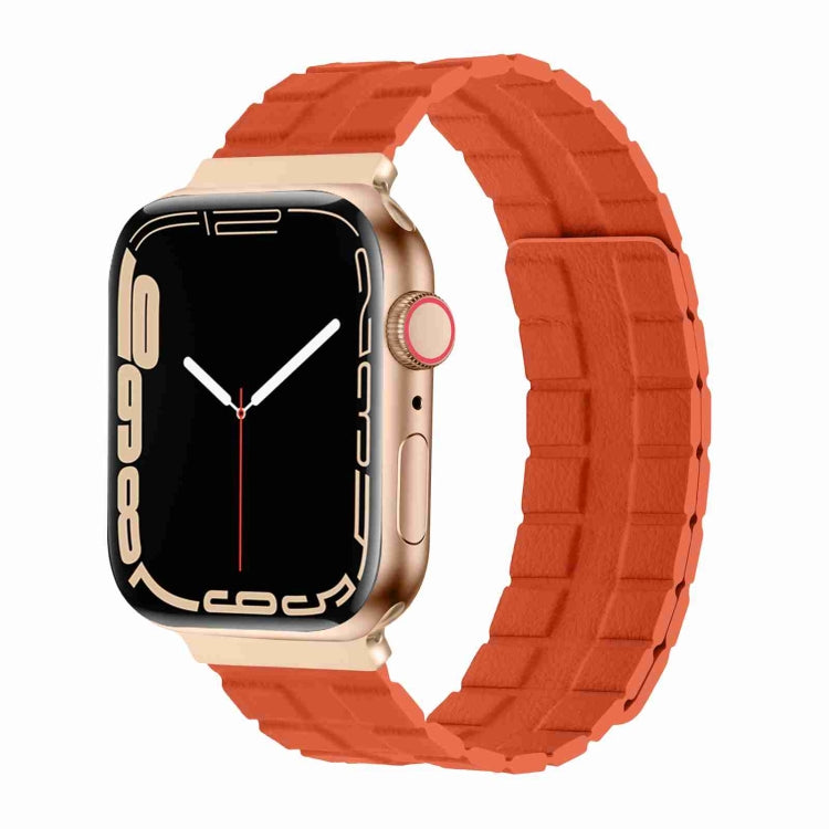 Square Two-section Leather Magnetic Watch Band