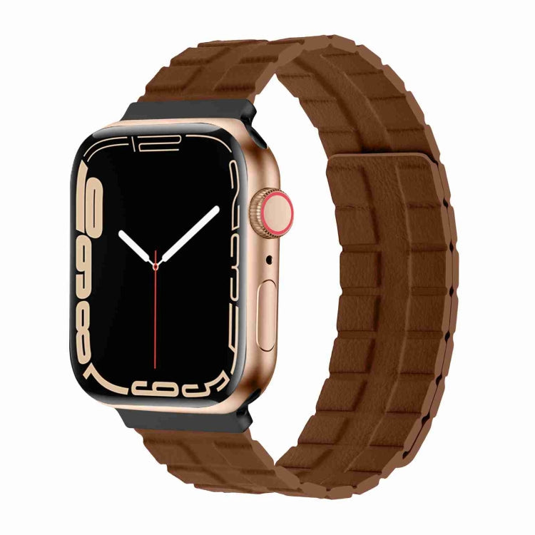 Square Two-section Leather Magnetic Watch Band