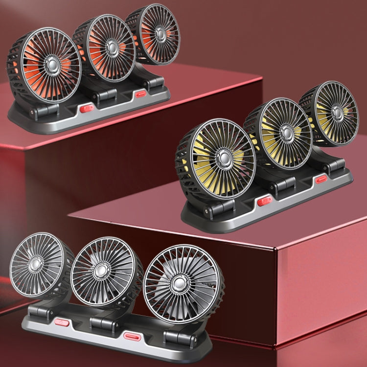 F4310 360-Degree Rotating Adjustable Car Three-Head Fan ÎҵÄÉ̵ê