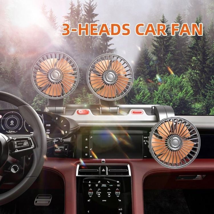 F4310 360-Degree Rotating Adjustable Car Three-Head Fan ÎҵÄÉ̵ê