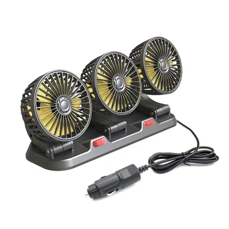 F4310 360-Degree Rotating Adjustable Car Three-Head Fan ÎҵÄÉ̵ê