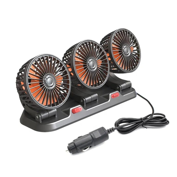 F4310 360-Degree Rotating Adjustable Car Three-Head Fan ÎҵÄÉ̵ê