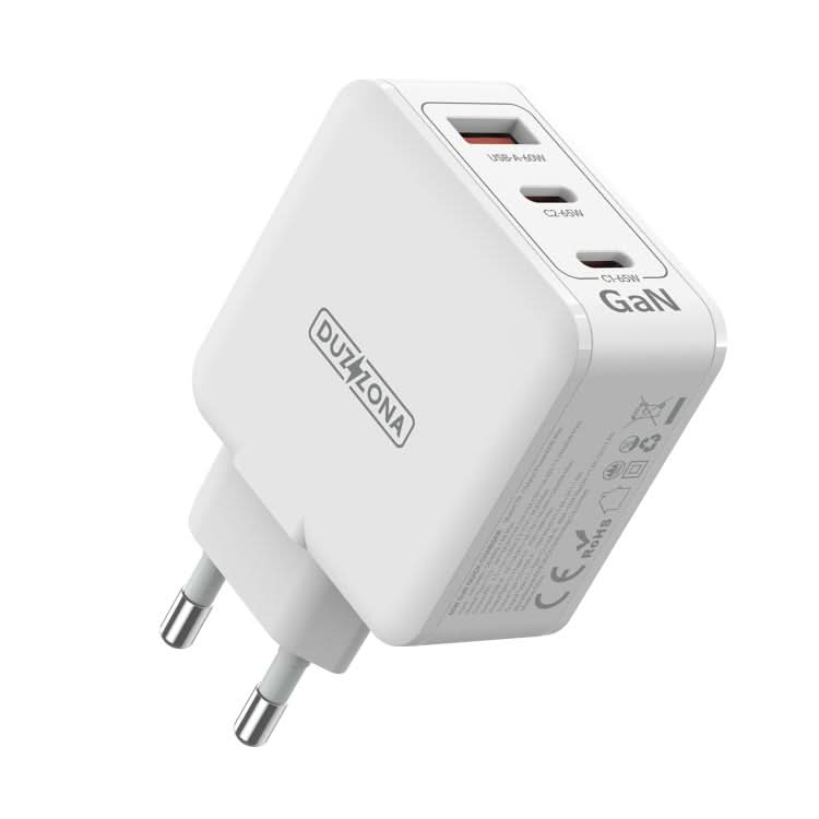 DUZZONA T9 65W Dual USB-C / Type-C+USB GaN Fast Charger