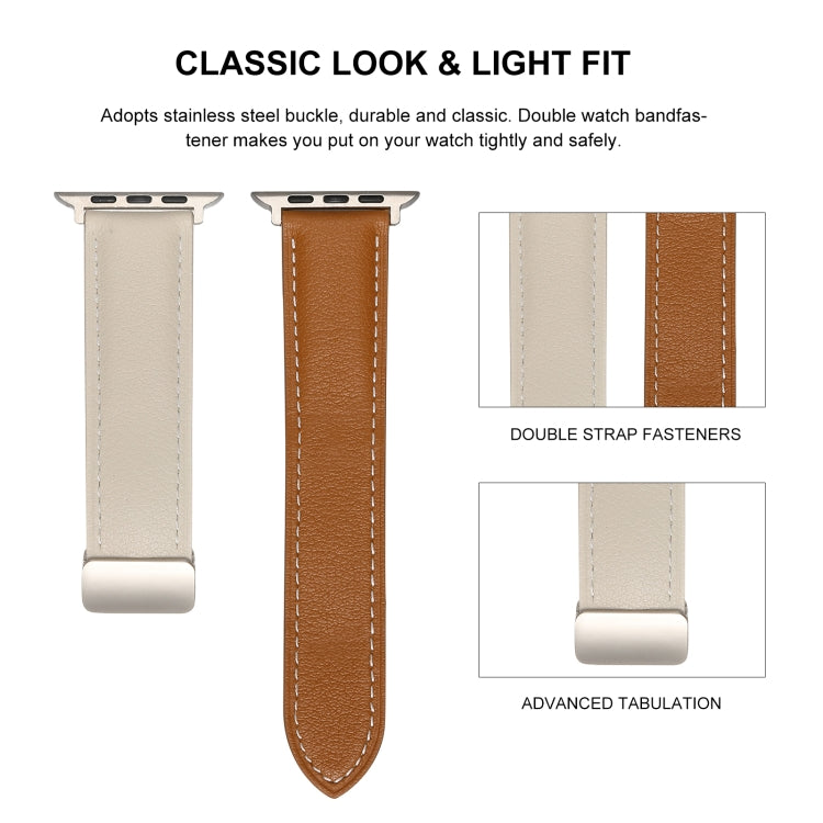 Folding Buckle Genuine Leather Watch Band