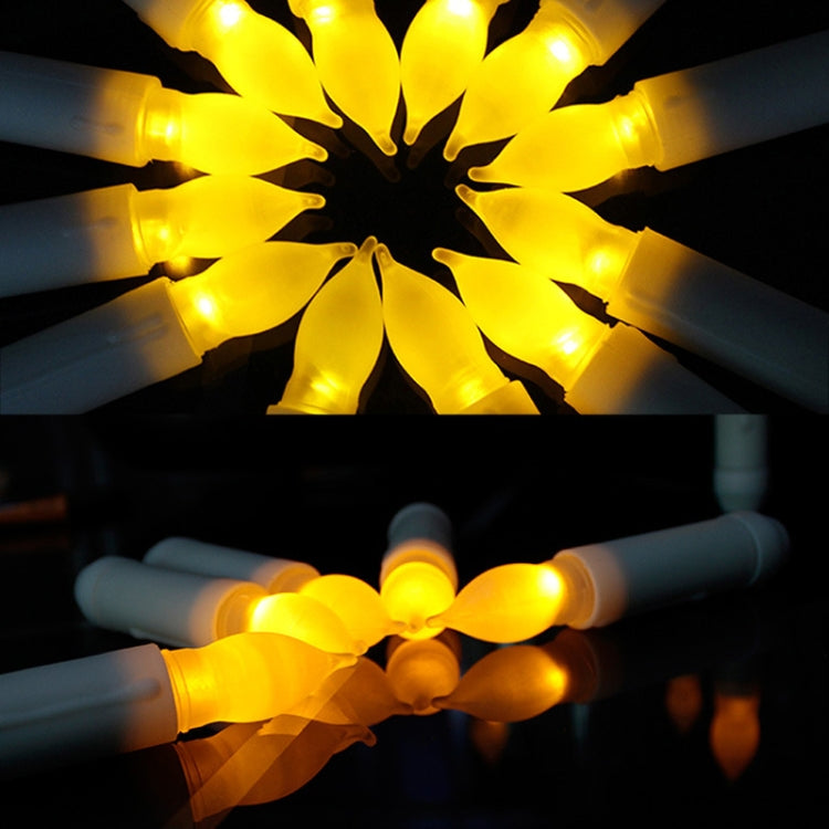 LED Electronic Candle Lights Flameless Long Rod Christmas Candle, Spec:Flashing Yellow Light