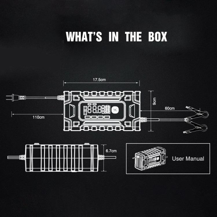 FOXSUR 12V / 24V / 10A Car / Motorcycle Battery Smart Repair Lead-acid Battery Charger ÎҵÄÉ̵ê