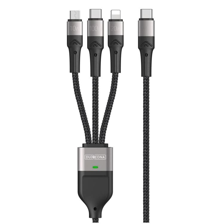 DUZZONA A4 5A USB-C to M+L+C Fast Charging Data Cable