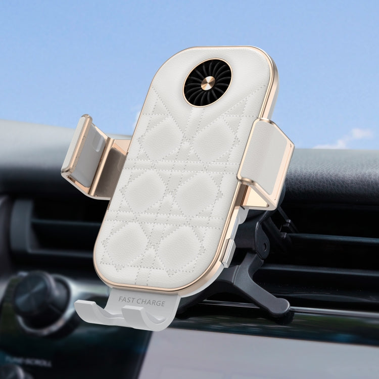 C38 Fan Cooling Dual Coil Car Phone Holder Wireless Charger ÎҵÄÉ̵ê