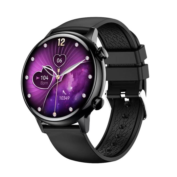 HK39 1.1 inch Smart Silicone Strap Watch Supports Bluetooth Call/Blood Oxygen Monitoring