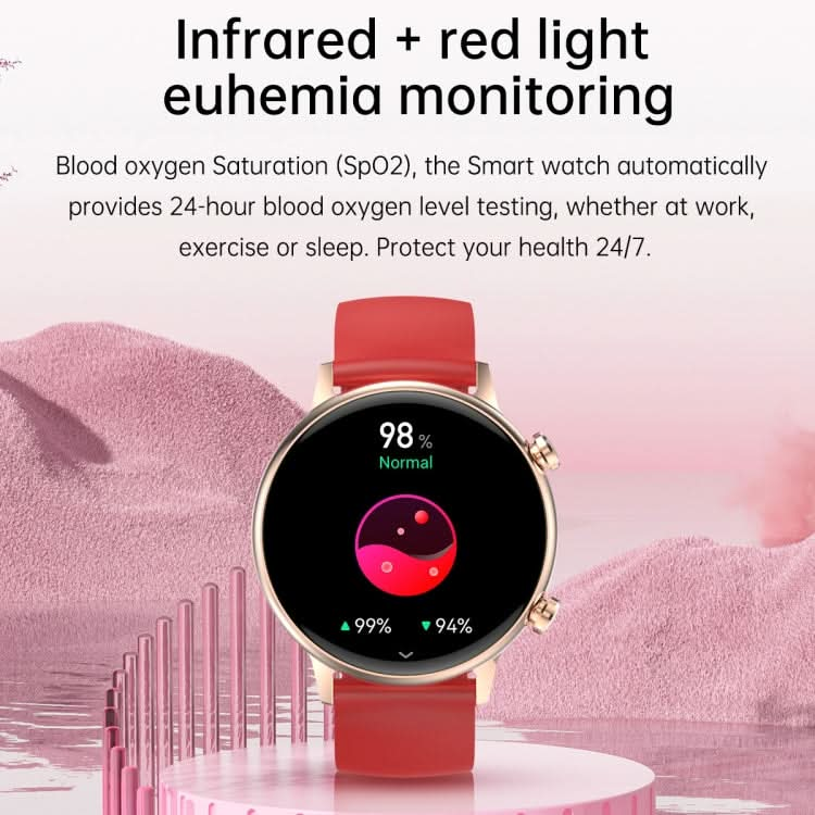 HK39 1.1 inch Smart Silicone Strap Watch Supports Bluetooth Call/Blood Oxygen Monitoring