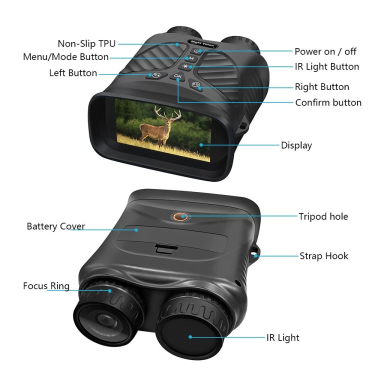 DT39 3 inch IPS Screen Binoculars Digital Binoculars Night Vision Reluova