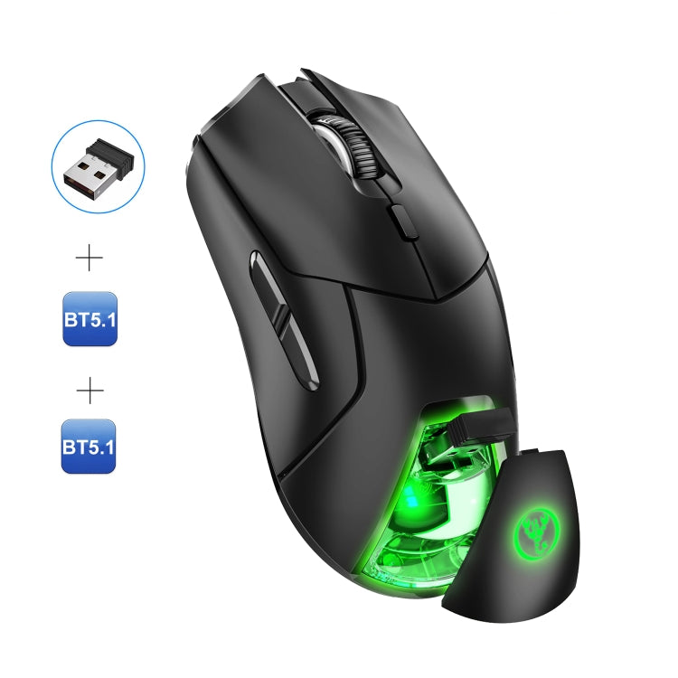 HXSJ T40 7 Keys 4000DPI Three-mode Colorful Backlight Wireless Gaming Mouse Rechargeable My Store