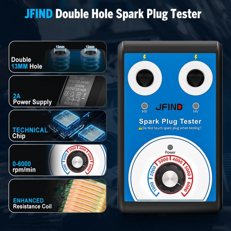 JFIND JF109 Car Double Hole Spark Plug Tester ÎҵÄÉ̵ê