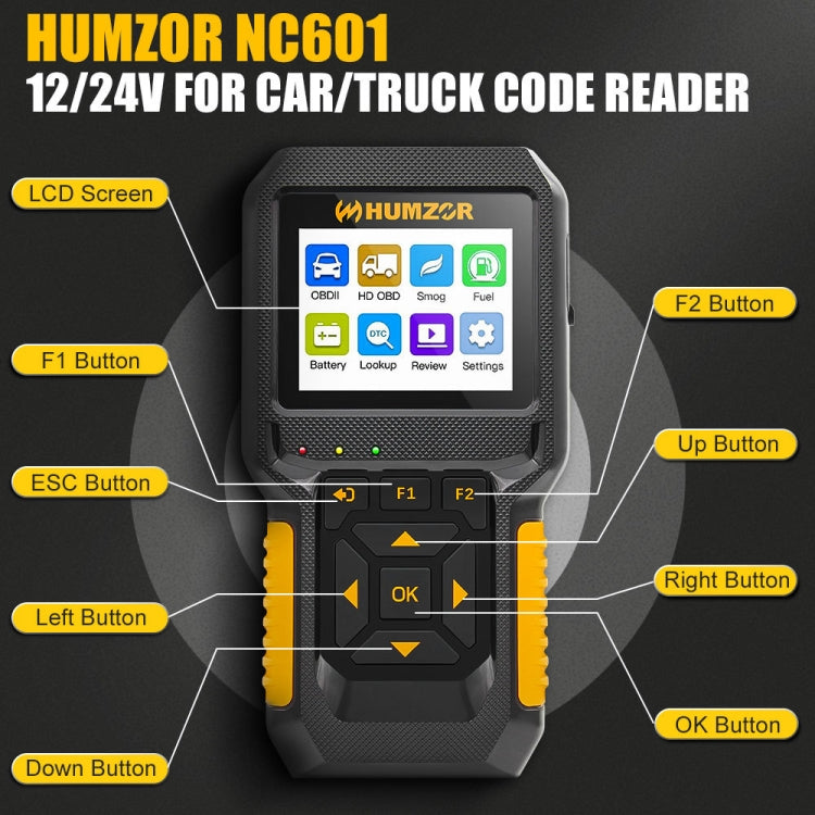 HUMZOR NC601 Car and Truck OBD2 Scan Tool Diagnostic Tool ÎҵÄÉ̵ê