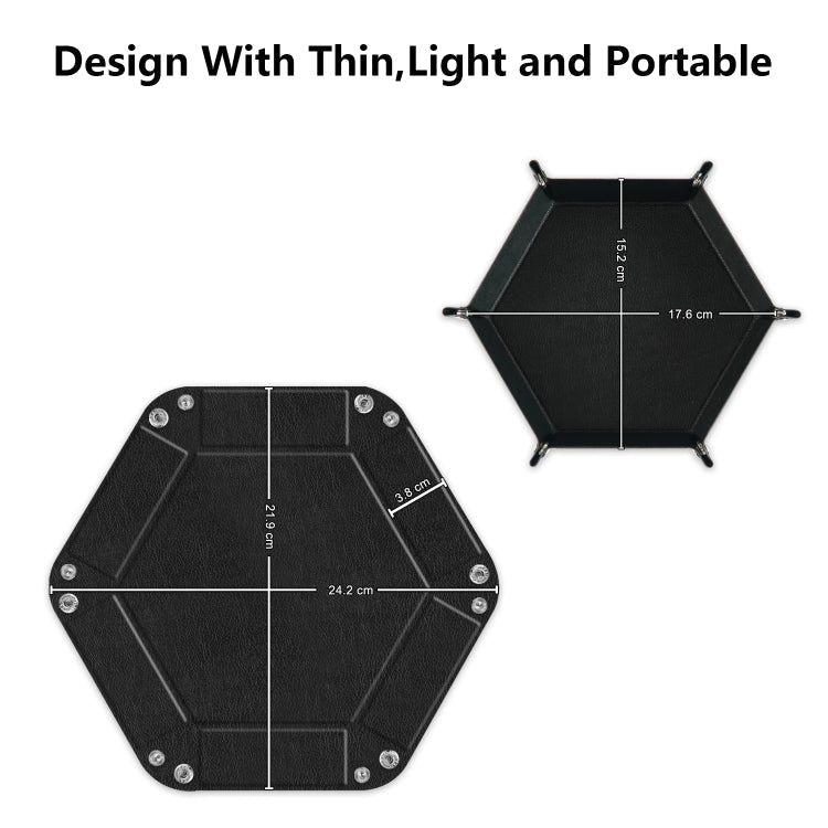 Hexagonal Desktop PU Storage Box Sundries Tray