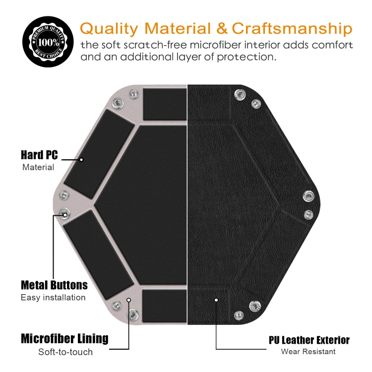 Hexagonal Desktop PU Storage Box Sundries Tray