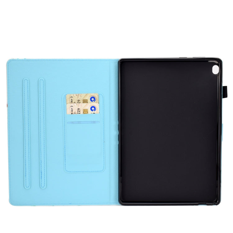 Colored Drawing Stitching Horizontal Flip Leather Case, with Holder & Card Slots & Sleep / Wake-up Function