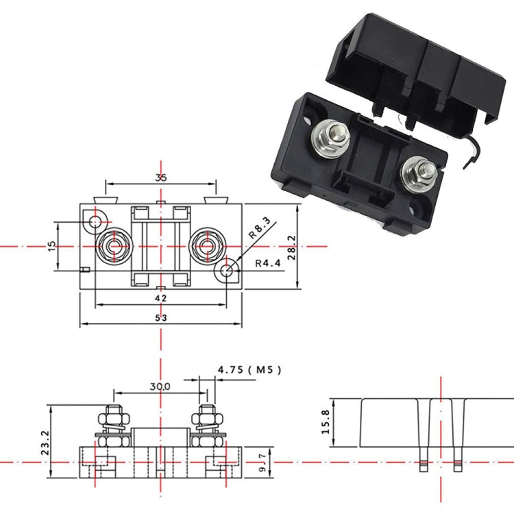 4 in 1 ANS-H Car Fuse Holder Fuse Box-Reluova