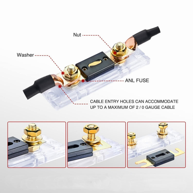 2 in 1 ANL Car Fuse Holder Electrical Protection Insulating Cover