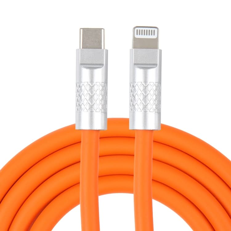 Mech Series 120W USB-C / Type-C to 8 Pin Metal Plug Silicone Fast Charging Data Cable, Length: 1.2m