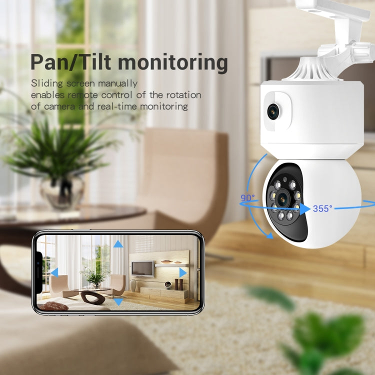 ESCAM QF010 2x2MP Dual Lens Dual Screen Surveillance WiFi Camera Support Two-way Voice & Motion Detection Reluova