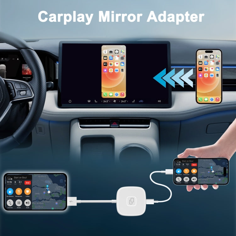 THT-020-7 USB + USB-C / Type-C Carplay Mirror Adapter for iPhone ÎҵÄÉ̵ê