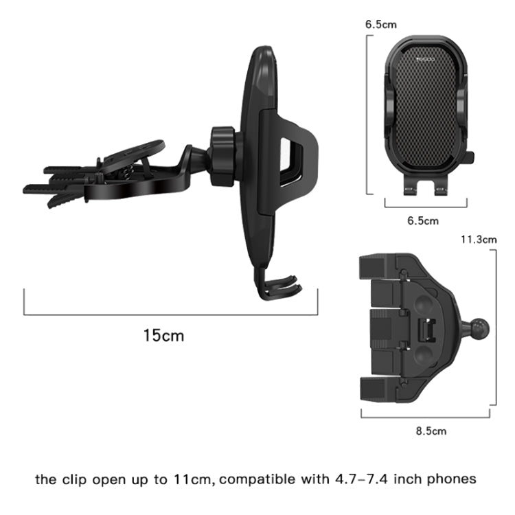 Yesido C84 360 Degree Rotating CD Port Car Phone Holder