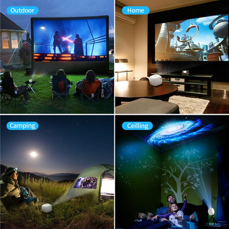 WOWOTO Q6Plus TIDLP 0.2DMD 854 x 480 4K 100ANSI RGB LED Smart Projector