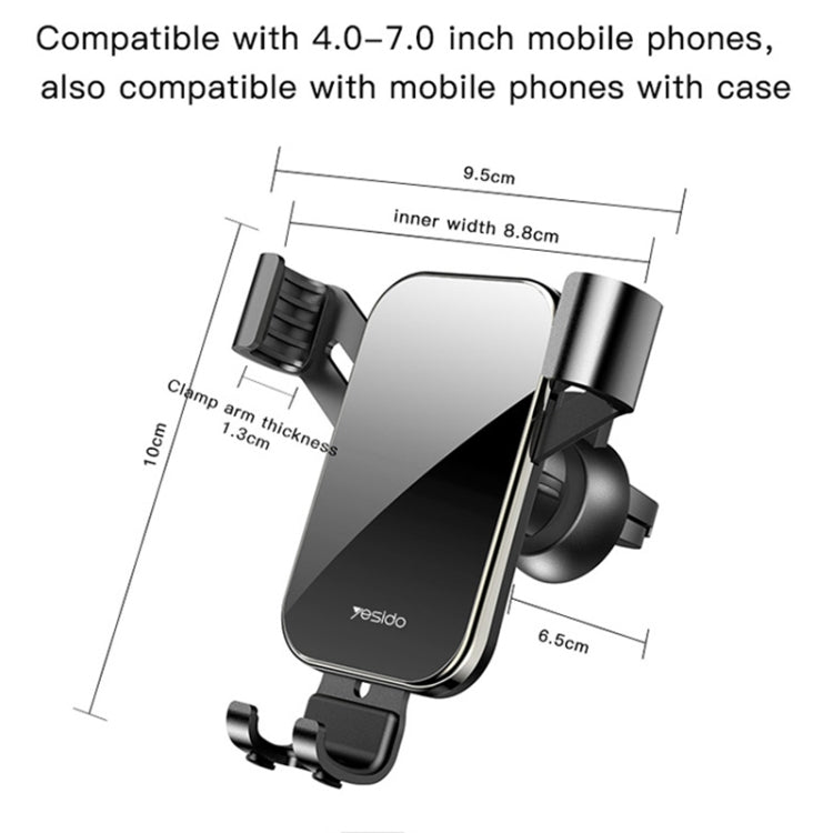 Yesido C87 Car Air Outlet Mirror Gravity Phone Mount Holder ÎҵÄÉ̵ê