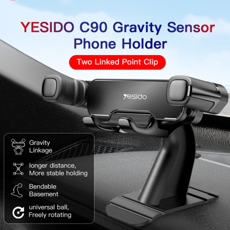 Yesido C90 Car Center Console Paste Magnetic Gravity Mobile Phone Holder