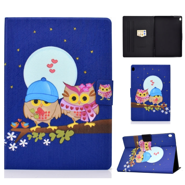 Colored Drawing Horizontal Flip Leather Case with Holder & Card Slots & Sleep / Wake-up Function