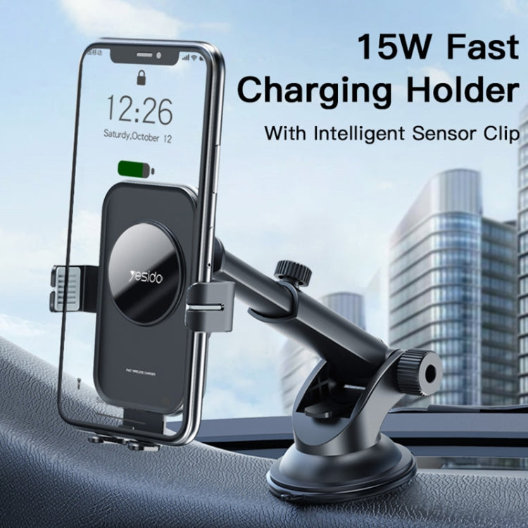 Yesido C118 15W Car Wireless Fast Charger Smart Induction Suction Cup Phone Holder ÎҵÄÉ̵ê