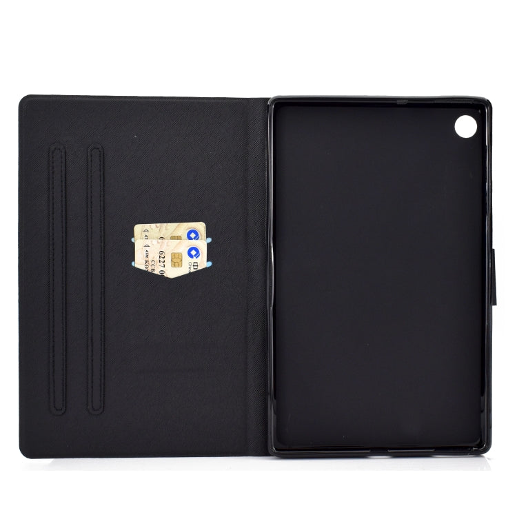 Colored Drawing Horizontal Flip Leather Case with Holder & Card Slots & Sleep / Wake-up Function