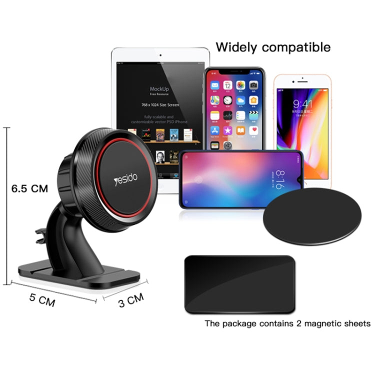 Yesido C60 Car 360 Degree Rotation Magnetic Phone Holder ÎҵÄÉ̵ê