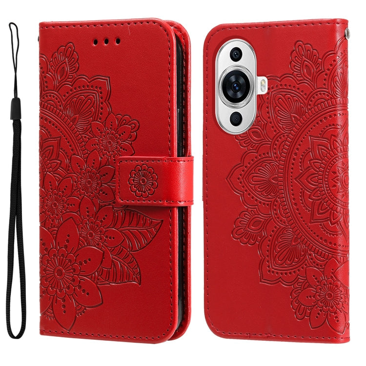 7-petal Flowers Embossing Leather Phone Case, Series 1