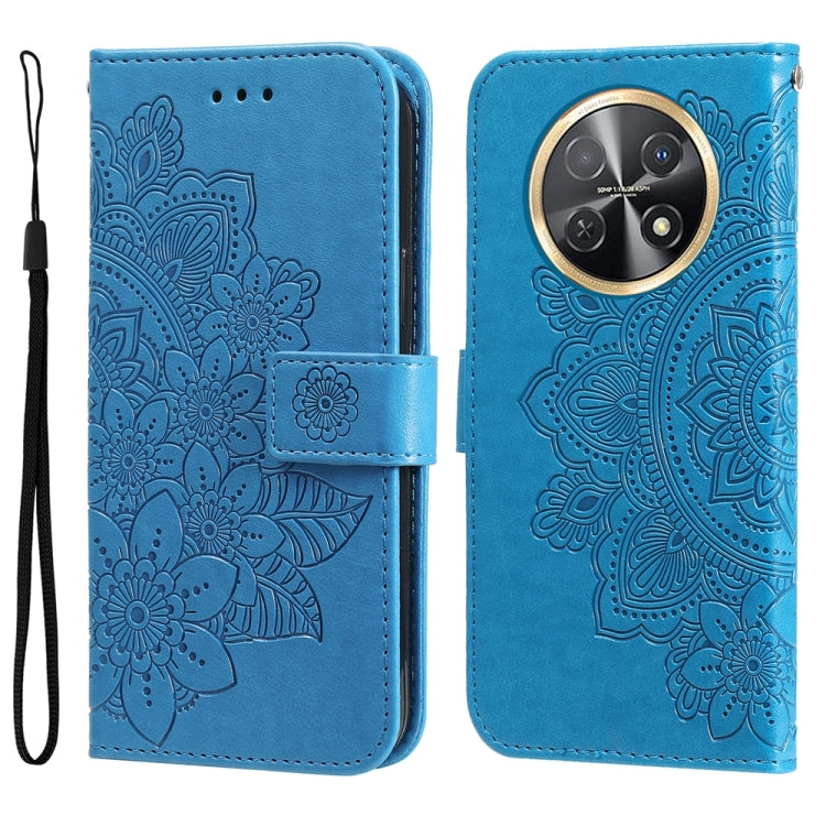 7-petal Flowers Embossing Leather Phone Case, Series 1