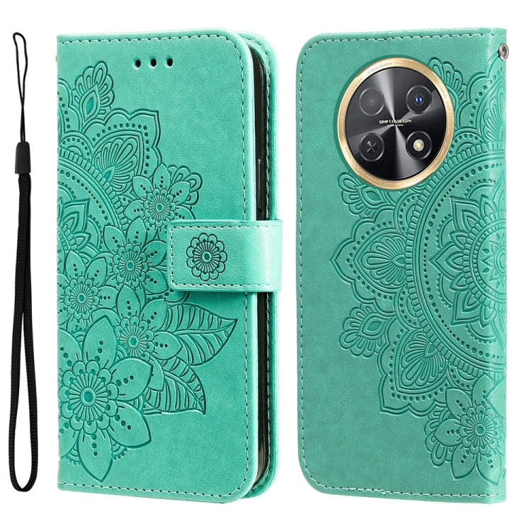 7-petal Flowers Embossing Leather Phone Case, Series 1