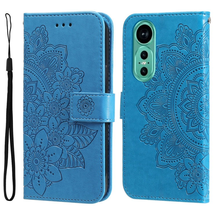 7-petal Flowers Embossing Leather Phone Case, Series 1