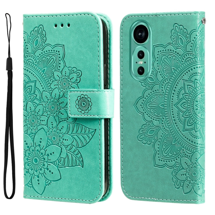 7-petal Flowers Embossing Leather Phone Case, Series 1