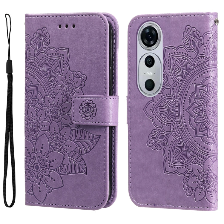 7-petal Flowers Embossing Leather Phone Case, Series 1