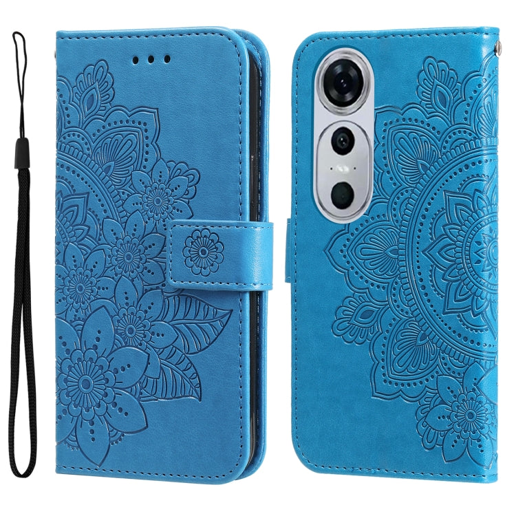 7-petal Flowers Embossing Leather Phone Case, Series 1