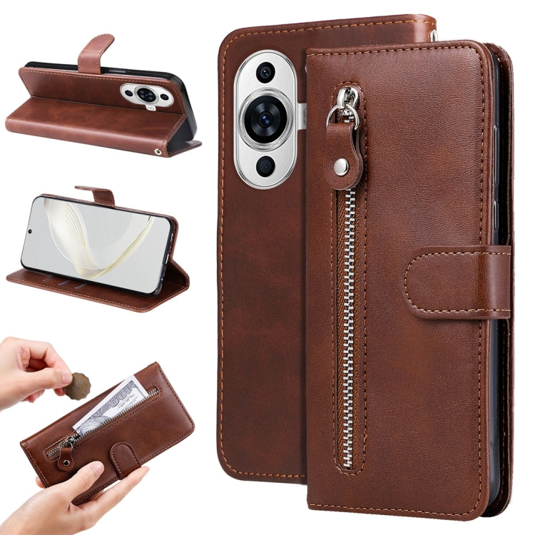 Calf Texture Zipper Leather Phone Case, Series 1