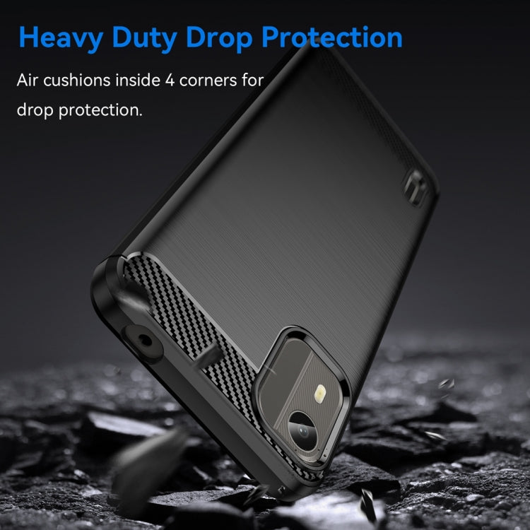 Brushed Texture Carbon Fiber TPU Phone Case