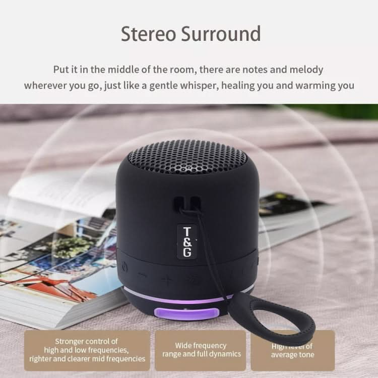 T&G TG294 TWS LED Mini Portable Wireless Stereo Sound Outdoor Speaker